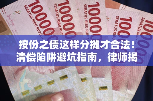 济南按份之债这样分摊才合法！清偿陷阱避坑指南，律师揭秘关键条款