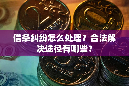 济南借条纠纷怎么处理？合法解决途径有哪些？