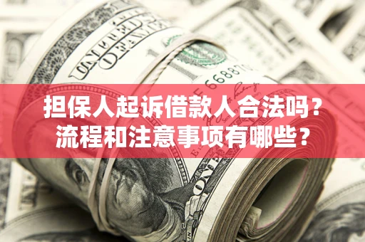 济南担保人起诉借款人合法吗？流程和注意事项有哪些？