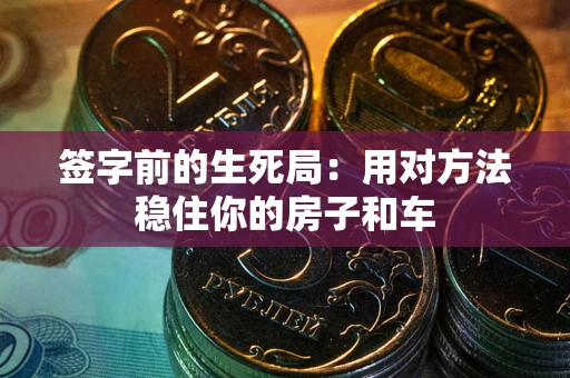 济南签字前的生死局：用对方法稳住你的房子和车